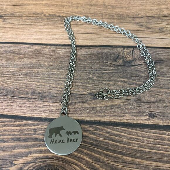 Mama Bear 2 Cub Necklace - Picture 1 of 2